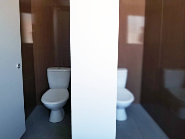 Ladies and gents toilet block for sale