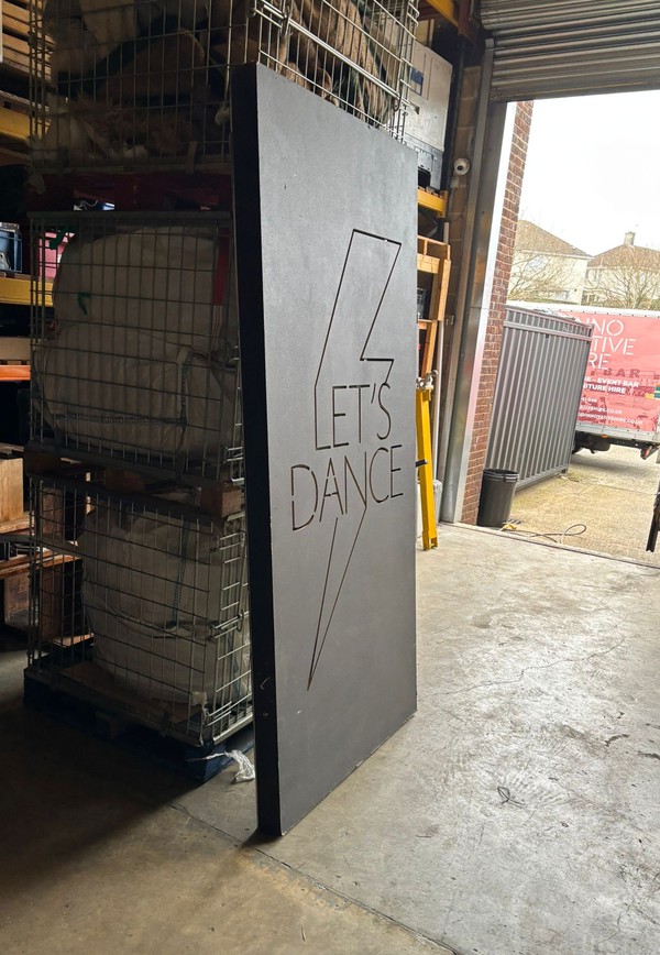 Wooden Light Up 'Let's Dance' Sign