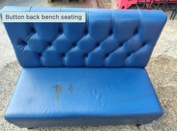 3x Dark Blue Booth Seats