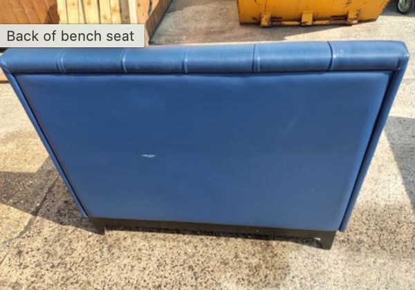 3x Dark Blue Booth Seats For Sale