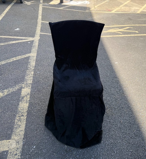 400x Black Velvet Banquet Chair Covers For Sale