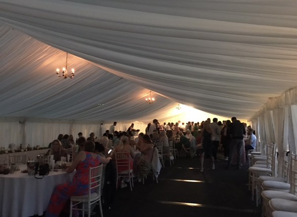 Ivory Pleated Marquee Linings