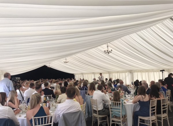 Secondhand Ivory Pleated Marquee Linings