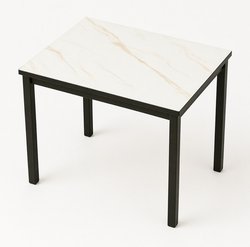 58x Square Ceramic Bronze Marble Table For Sale