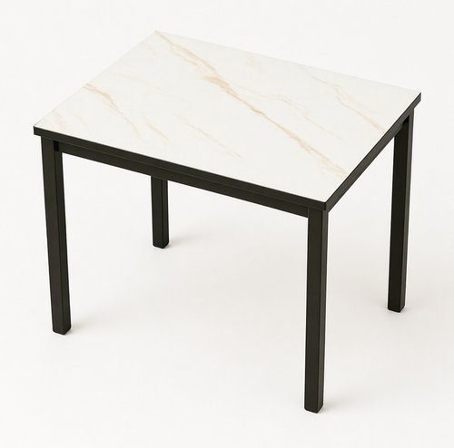 58x Square Ceramic Bronze Marble Table For Sale