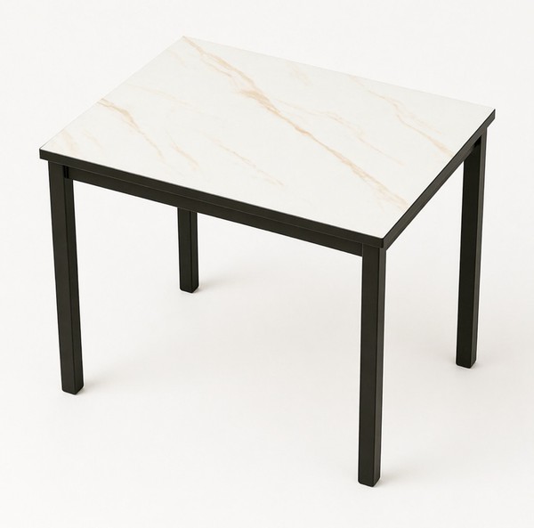 58x Square Ceramic Bronze Marble Table For Sale