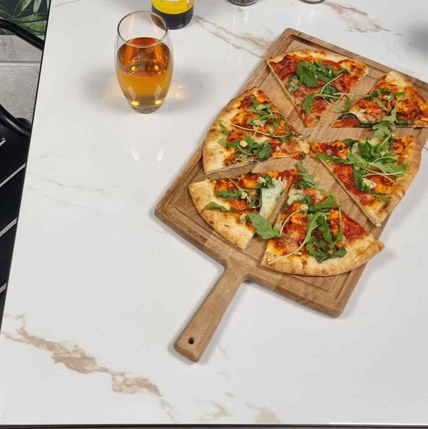 Square Ceramic Bronze Marble Tables