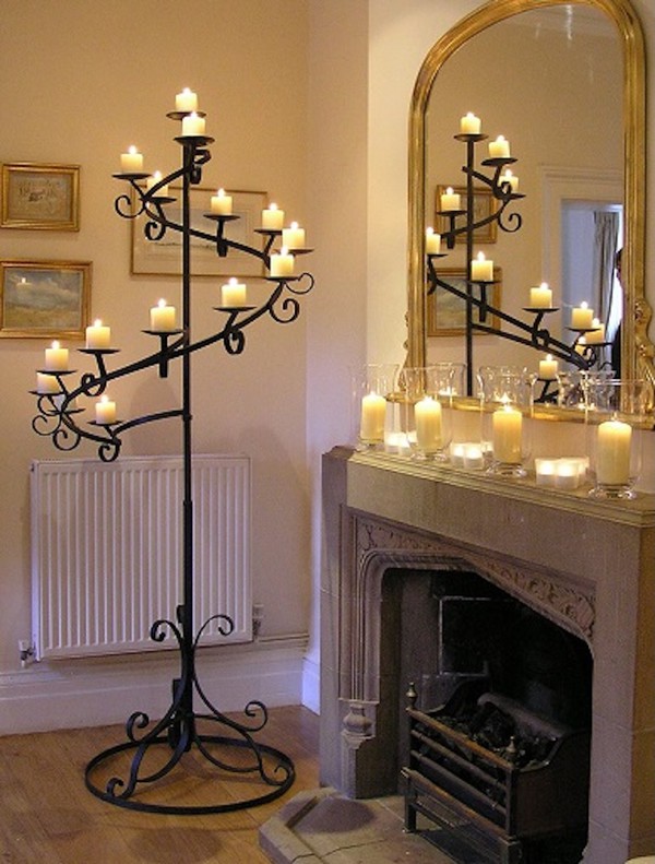 Freestanding Spiral Candelabra