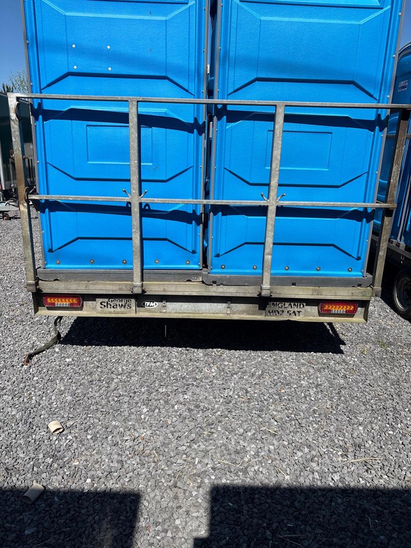 Plastic toilet transport trailer