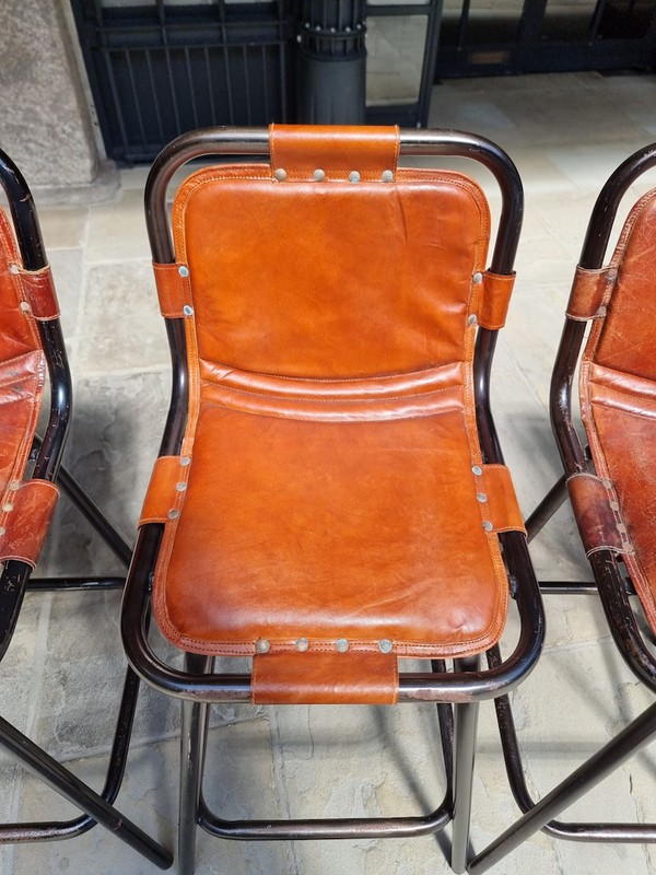40x Factory Bar Stools, Leather