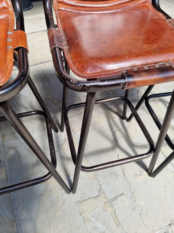 Leather High Bar Stools