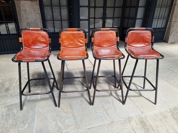 Reclaimed Leather Stools