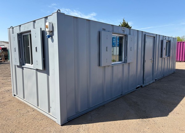Secondhand 32ft x 10ft Open Plan Canteen Cabin For Sale