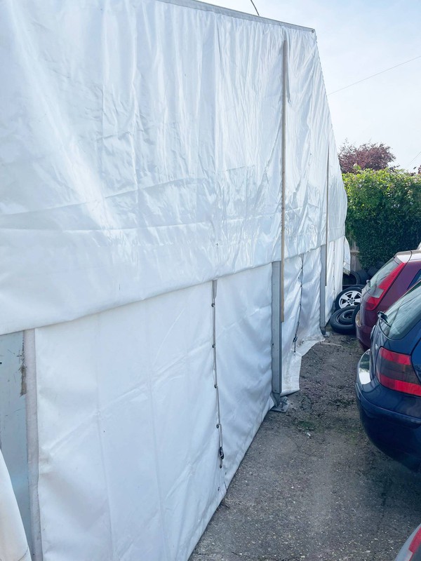 9m aluminium framed marquee