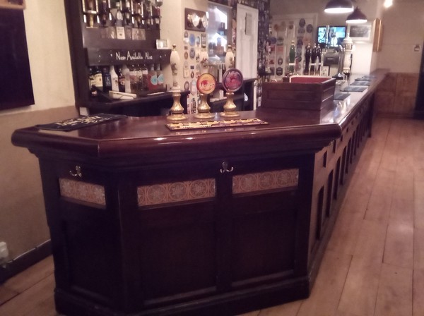Solid Mahogany Bar Counter For Sale