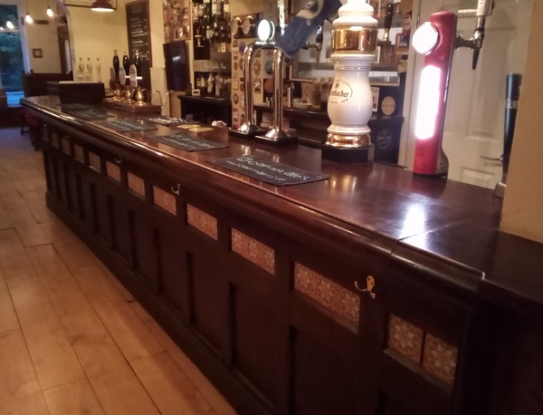 Used Solid Mahogany Bar Counter For Sale