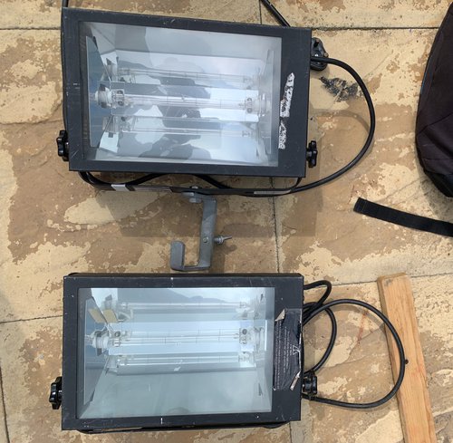 2x Music Controlled DMX Strobe Lights (750W) For Sale