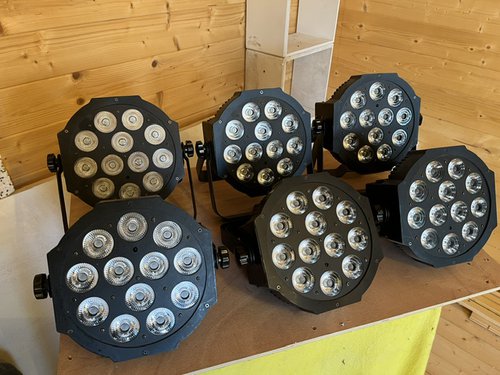 6x ADJ Mega 64 Profile Plus Uplighters
