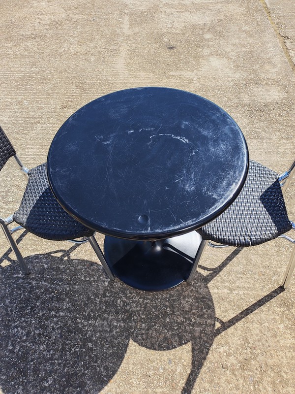 black table and chair sets