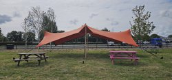 Orange stretch tent for sale