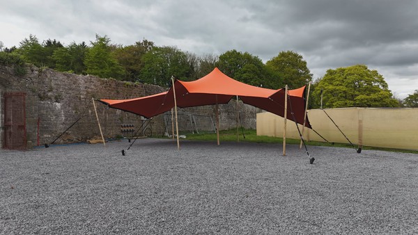 9m x 6m orange stretch tent