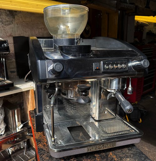 Secondhand Used Expobar 1 Group Coffee Machine With Grinder For Sale
