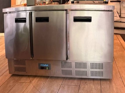 Three door bench / prep fridge for sale