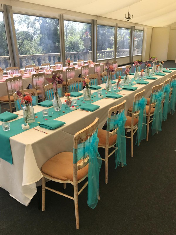 Green Organza Bows