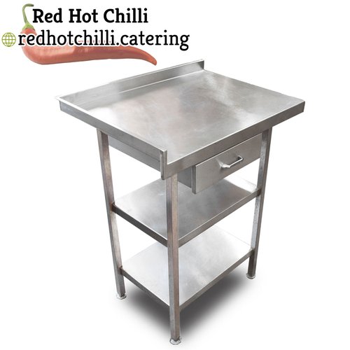 0.85m Stainless Steel Table with Drawer