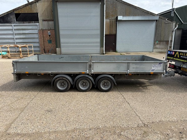 Ifor Williams LM166 Triple Axle Trailer drop side trailer