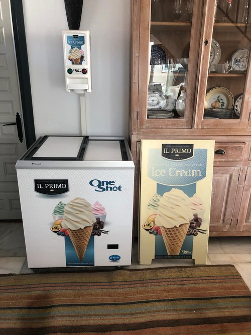 One Shot Ice Cream Fridge and Dispenser