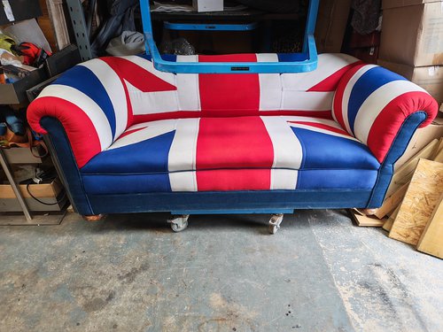 Union Jack upholstered 3 seater sofa