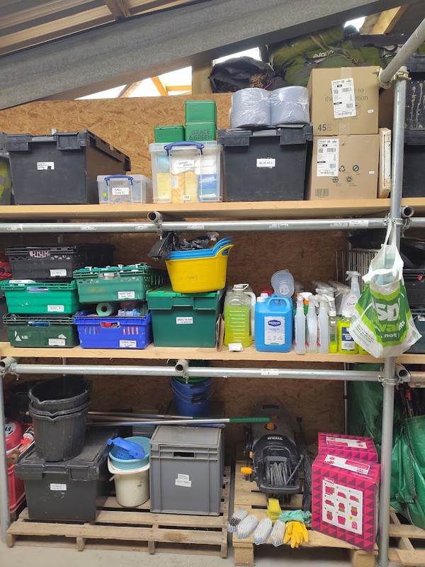 Campsite cleaning equipment