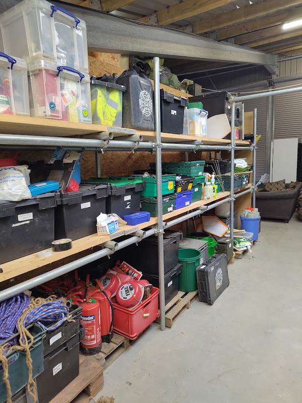 Fire extinguishers and fire bells