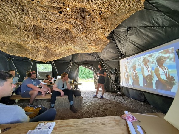 man-portable DRASH military tent inside
