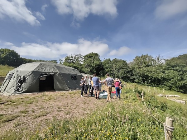 Man-portable DRASH military tents