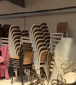 Stacking cafe chairs for sale