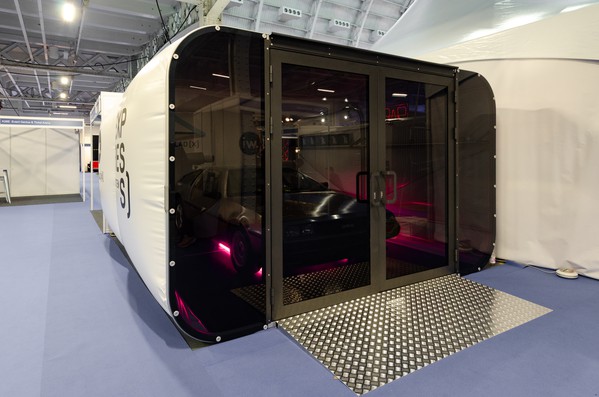 Exhibition pod with doors Exhibition pod with doors