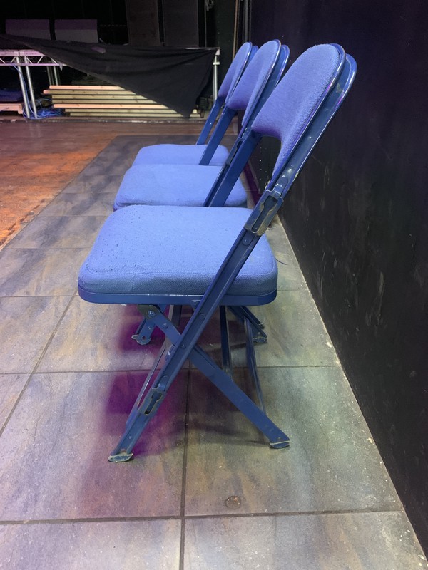 Blue Cushioned Folding Chairs Blue Cushioned Folding Chairs