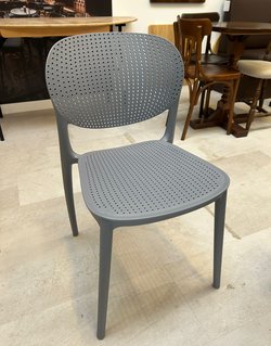 10x Grey Plastic Stacking Chairs For Sale