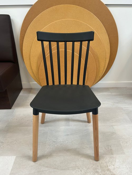 10x Black Spindle Back Chairs For Sale