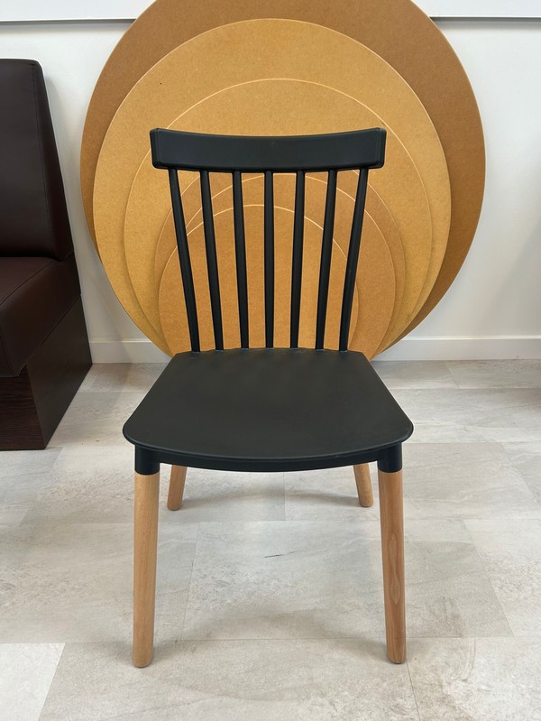 10x Black Spindle Back Chairs For Sale