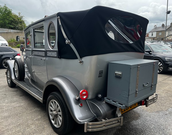 Silver And Black Vintage Replica Wedding Car