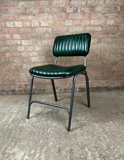 Green Leather Dining Chairs