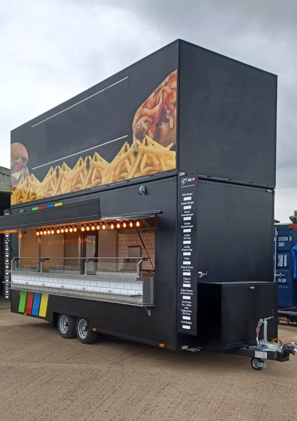 Secondhand 20ft Black Catering Trailer