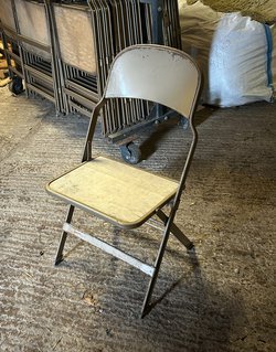 73x Metal Folding Chairs For Sale