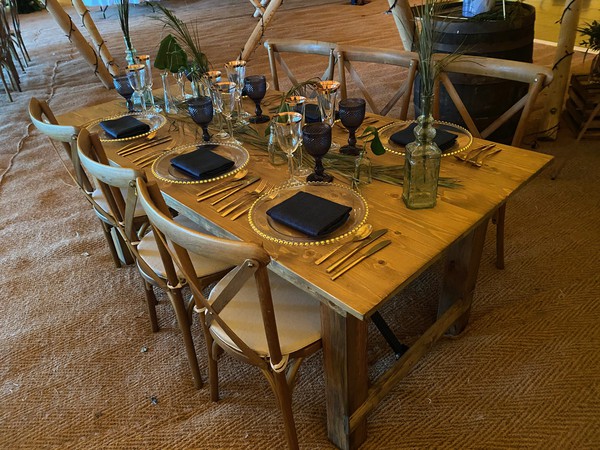 Rustic tables with folding legs Rustic tables with folding legs