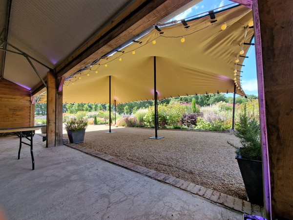 Beige stretch tent for sale