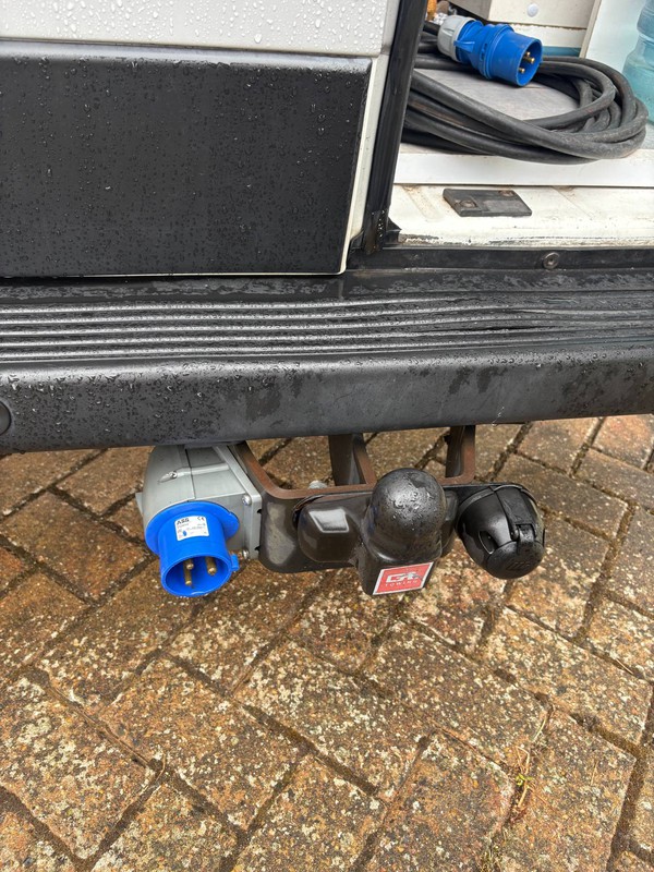 Coffee van with electrical hook up
