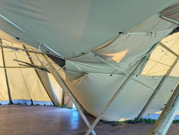 3 Giant Hat tipi wedding venue